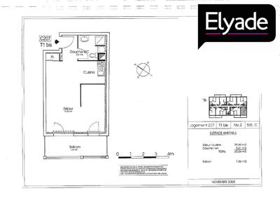 Appartement - 33 m² - 1 pièce