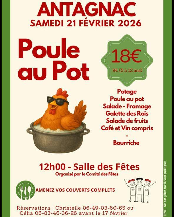 Repas poule au pot