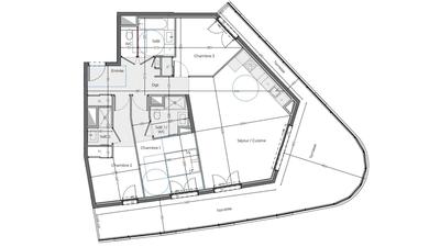 Appartement - 92 m² - 4 pièces