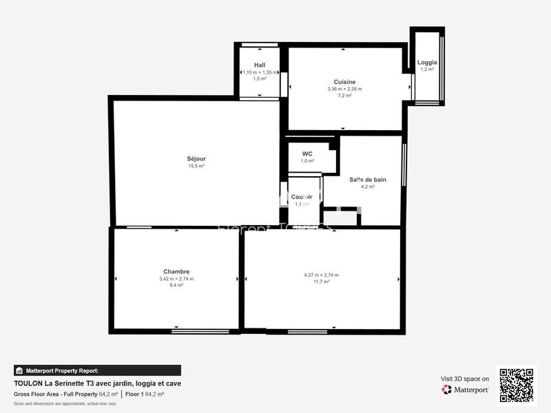 Appartement - 54 m² - 3 pièces