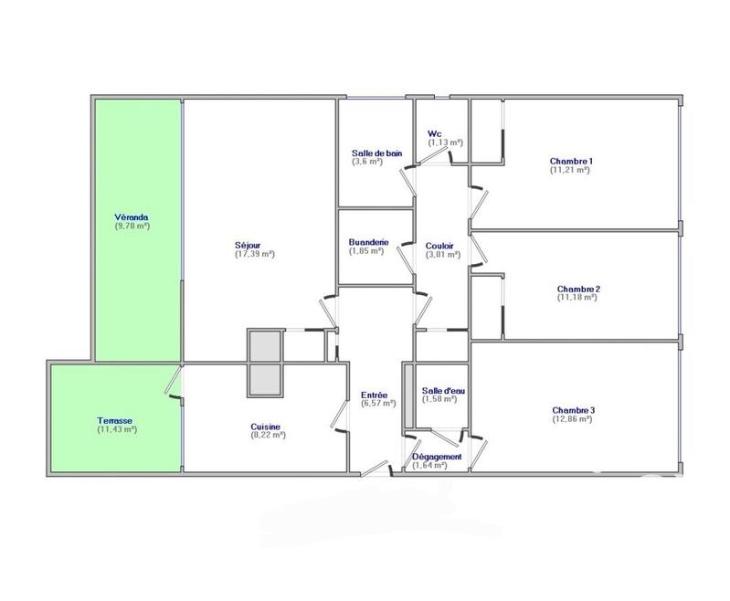 Appartement - 80 m² - 5 pièces