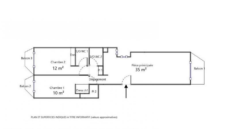 Appartement - 70 m² - 3 pièces
