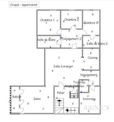 Appartement - 135 m² - 5 pièces