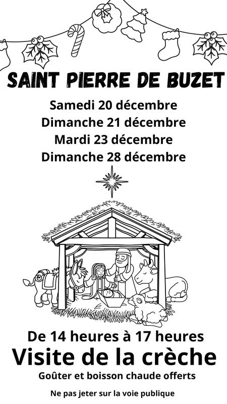 Crèche dans l'église de Saint Pierre de Buzet