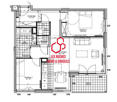 Appartement - 71 m² - 3 pièces