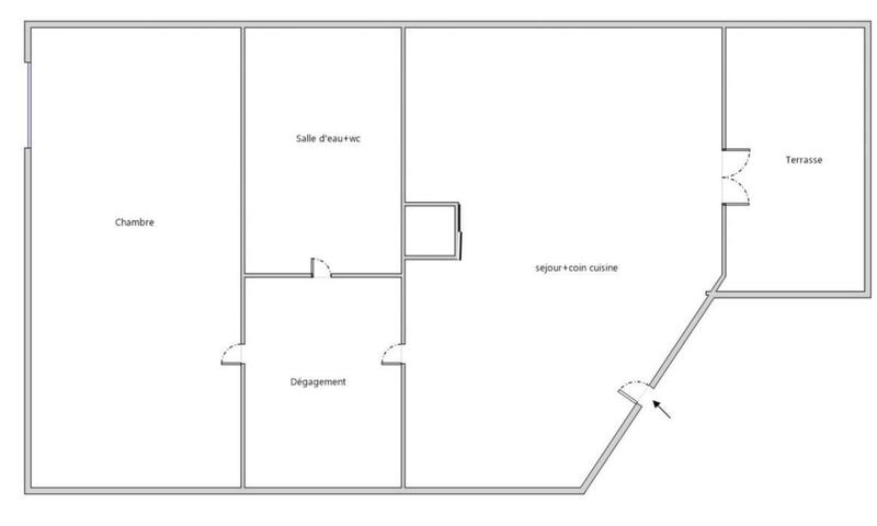Appartement - 44 m² - 2 pièces