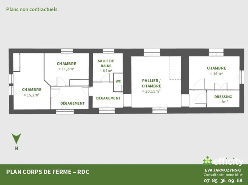 Corps de ferme - 188 m² - 7 pièces