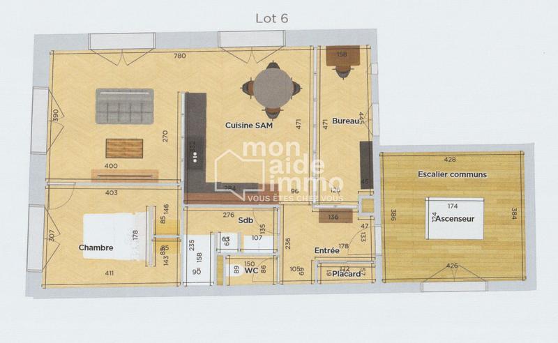 Appartement - 65 m² - 3 pièces