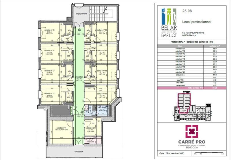 Bureau - 238 m² - 8 pièces