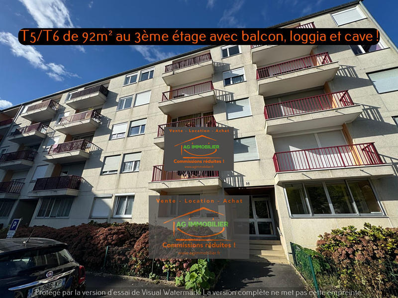 Appartement - 92 m² - 5 pièces