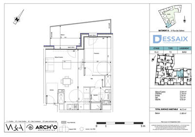 Appartement - 47 m² - 2 pièces
