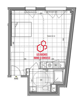 Appartement - 38 m² - 2 pièces