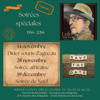 Soirée vins charcuterie et fromage au Domaine des Allégrets