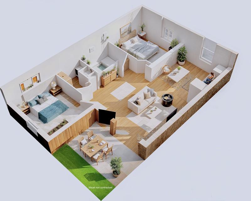 Maison contemporaine - 64 m² - 3 pièces