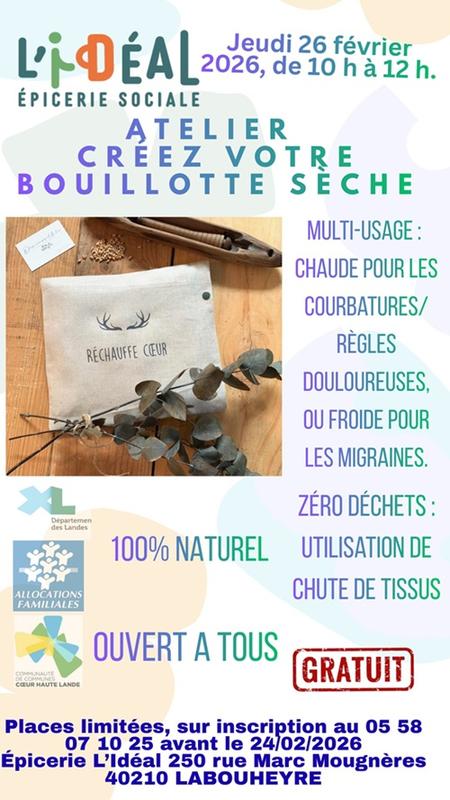 Atelier : Créer sa propre bouillotte sèche