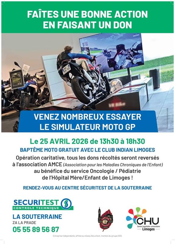 Baptème moto avec simulateur - opération caritative