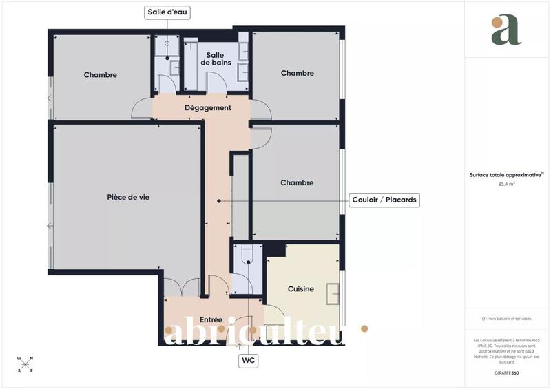 Appartement - 86 m² - 4 pièces