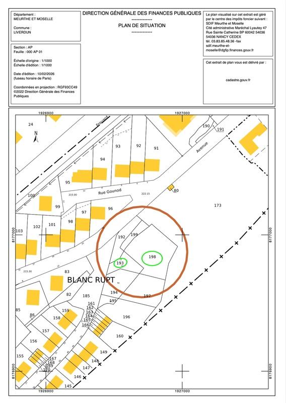 Terrain constructible - 1 132 m²