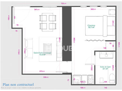 Appartement - 27 m² - 1 pièce