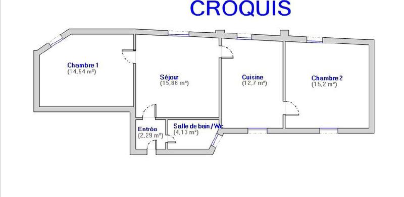 Appartement - 65 m² - 3 pièces