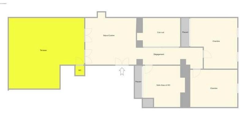 Appartement - 68 m² - 2 pièces