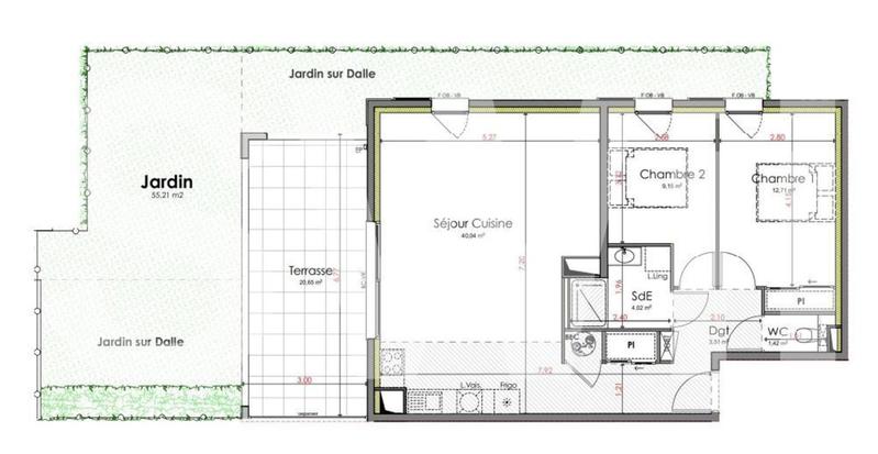 Immeuble - 71 m² - 3 pièces
