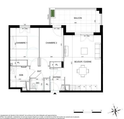 Appartement - 64 m² - 3 pièces