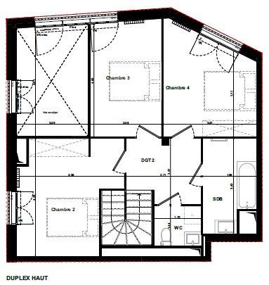 Duplex - 114 m² - 5 pièces