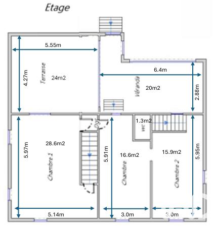 Maison - 170 m² - 6 pièces
