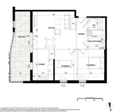 Appartement - 64 m² - 3 pièces