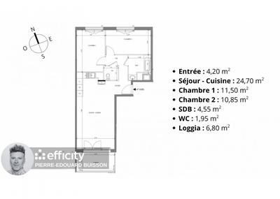 Appartement - 61 m² - 3 pièces