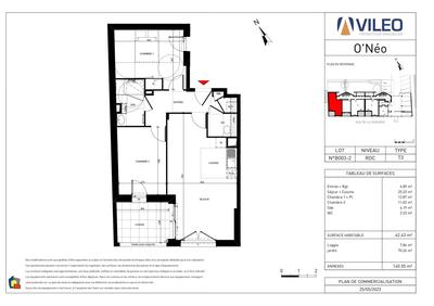Appartement - 63 m² - 3 pièces