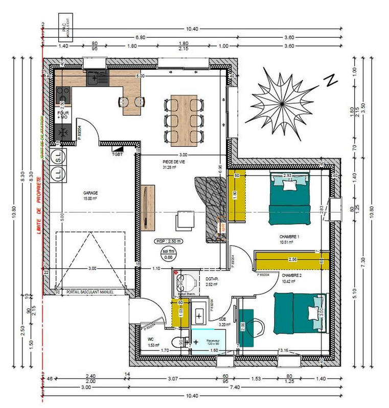 Maison - 60 m² - 3 pièces