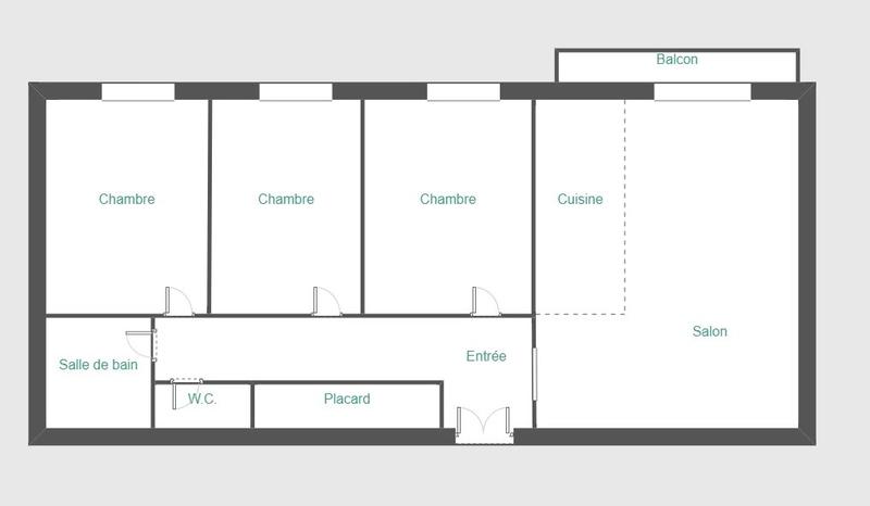 Appartement - 76 m² - 4 pièces