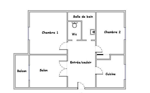 Appartement - 50 m² - 3 pièces