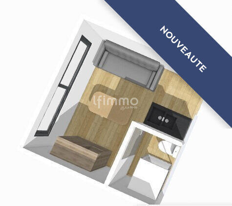 Studio - 11 m² - 1 pièce