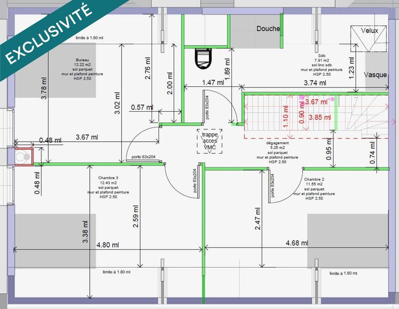 Maison - 115 m² - 5 pièces