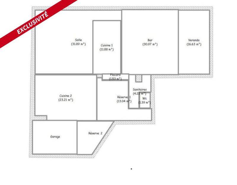 Local commercial - 256 m² - 10 pièces