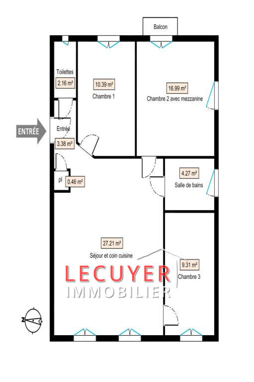 Appartement - 74 m² - 4 pièces