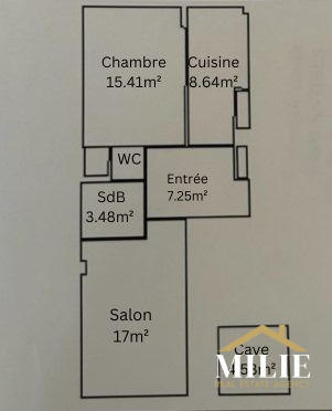 Appartement - 53 m² - 2 pièces