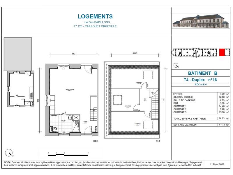 Appartement - 87 m² - 4 pièces