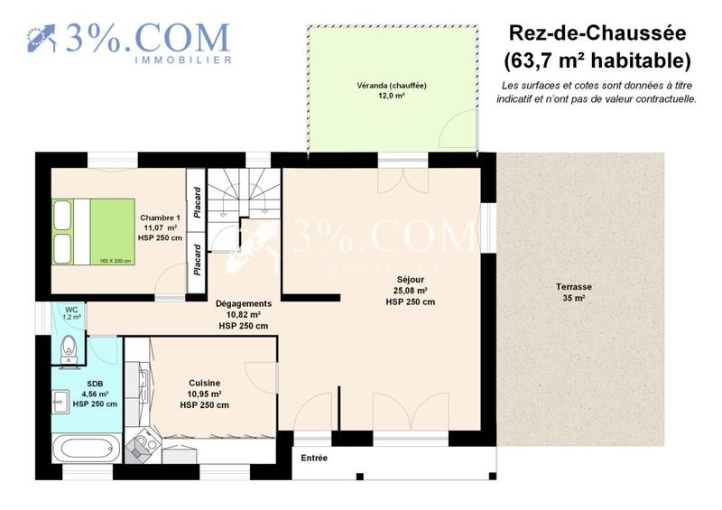 Maison - 103 m² - 5 pièces