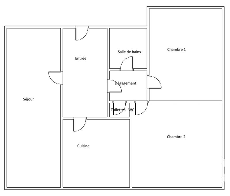 Appartement - 62 m² - 3 pièces
