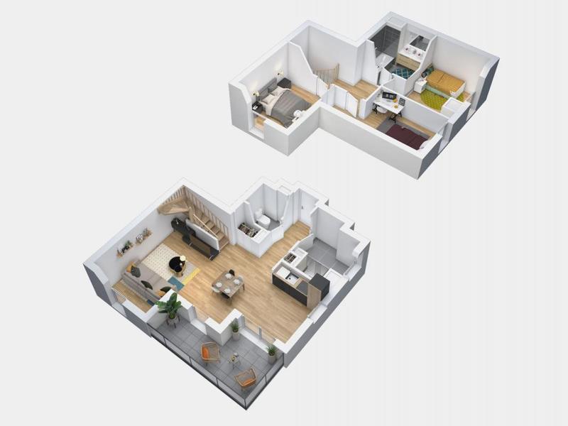 Duplex - 81 m² - 4 pièces