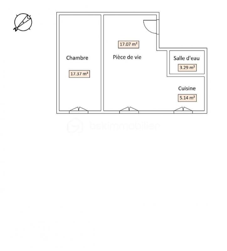 Appartement - 42 m² - 2 pièces