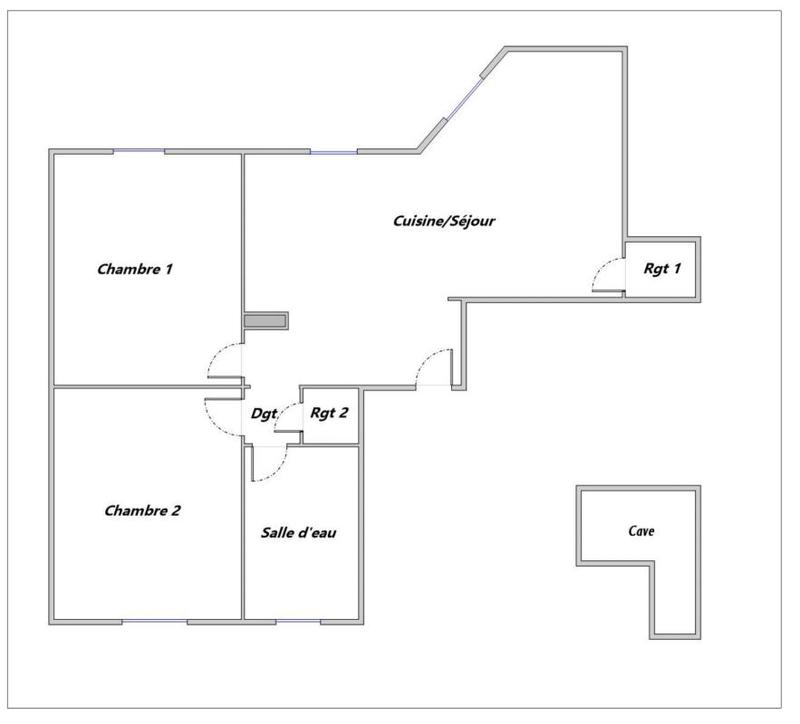 Appartement - 63 m² - 3 pièces