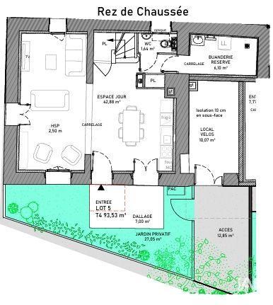 Appartement - 94 m² - 4 pièces