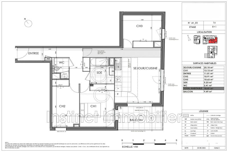 Appartement - 101 m² - 4 pièces