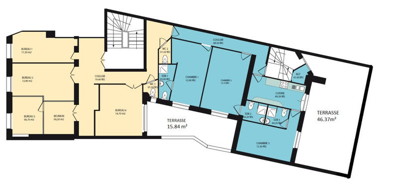 Local commercial - 140 m² - 8 pièces