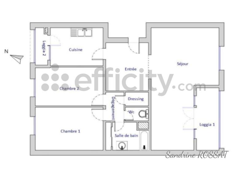 Appartement - 84 m² - 4 pièces